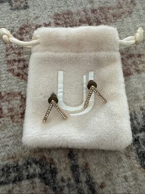 Uncommon James V Gold Stud Earrings with Pouch Included
